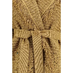 Gold Polyester Cardigan