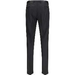 Black Fleece Wool Casual Pants