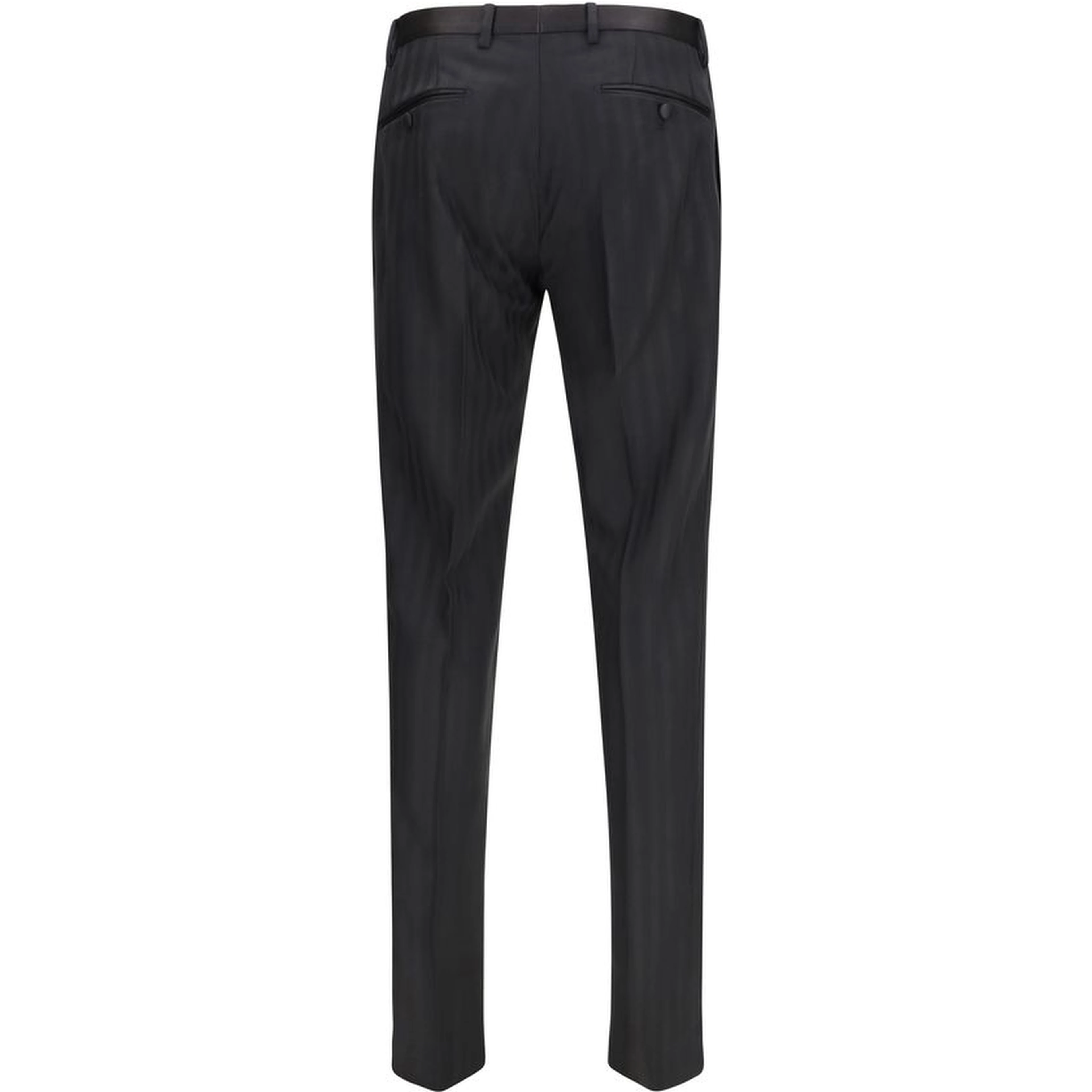 Black Fleece Wool Casual Pants