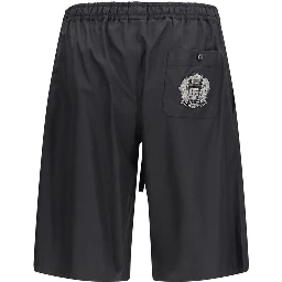 Black Cotton Shorts