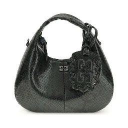 Black Recycled Polyester Shoulder Bag