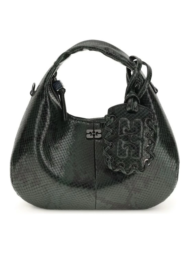 Black Recycled Polyester Shoulder Bag