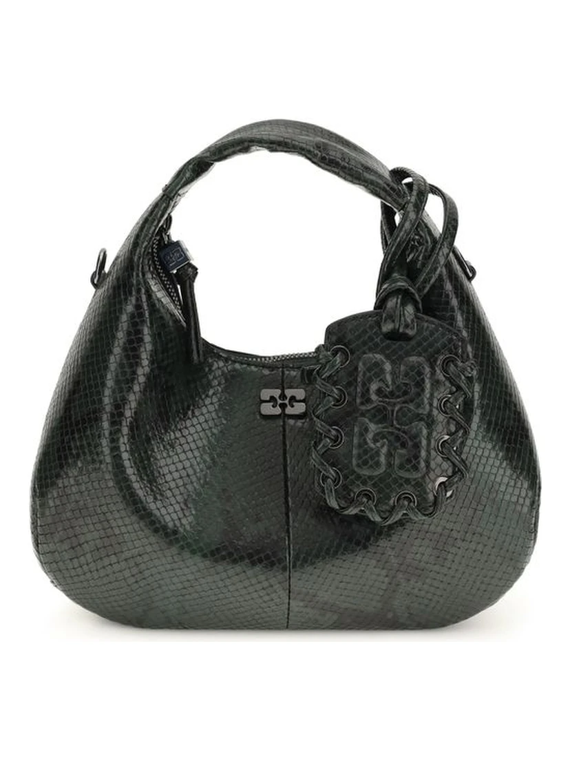 Black Recycled Polyester Shoulder Bag
