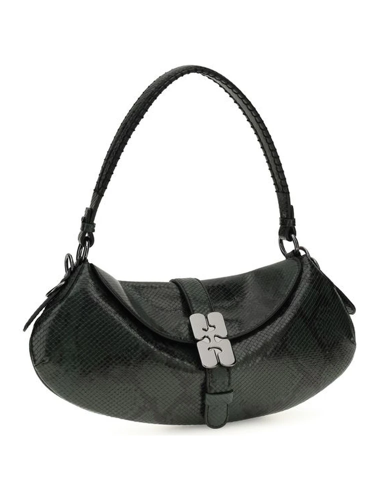 Blue Recycled Leather Shoulder Bag alternative