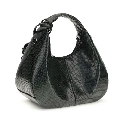 Black Recycled Polyester Shoulder Bag