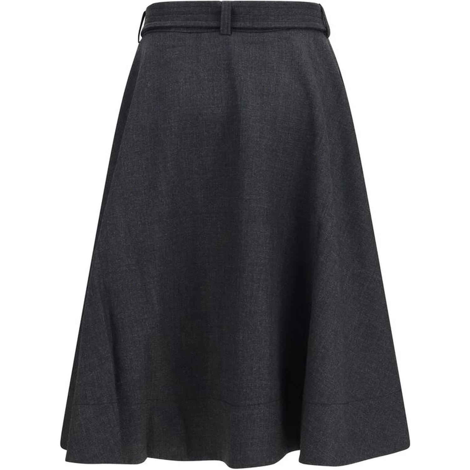 Gray Recycled Polyester Long Skirt