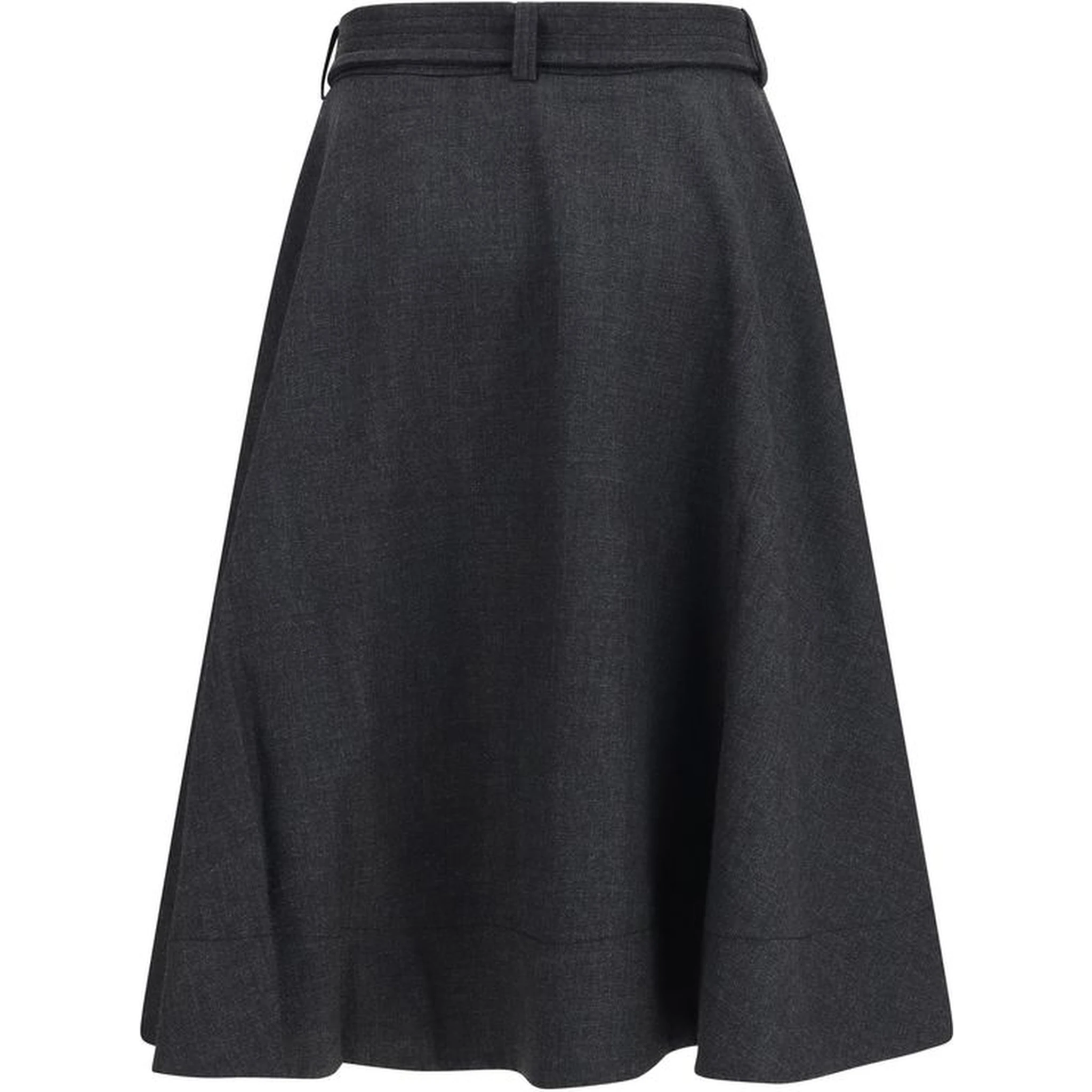 Gray Recycled Polyester Long Skirt