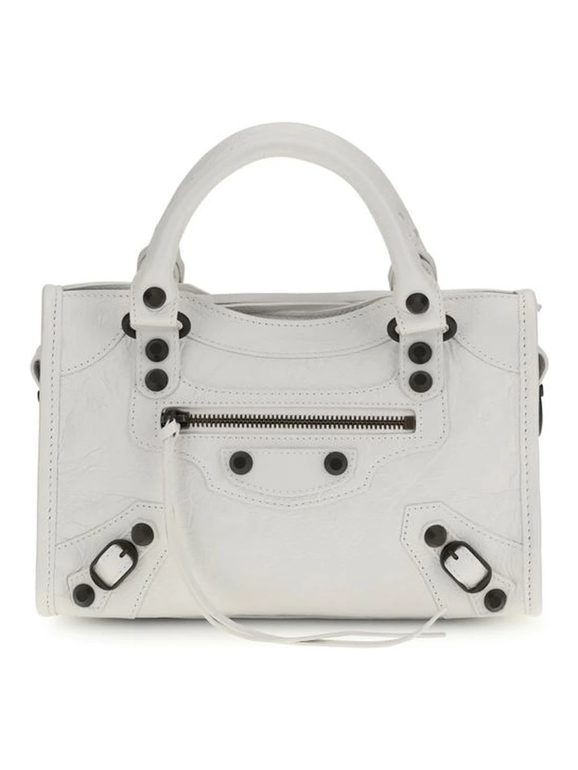 White Calf Leather Bos Taurus Handbag