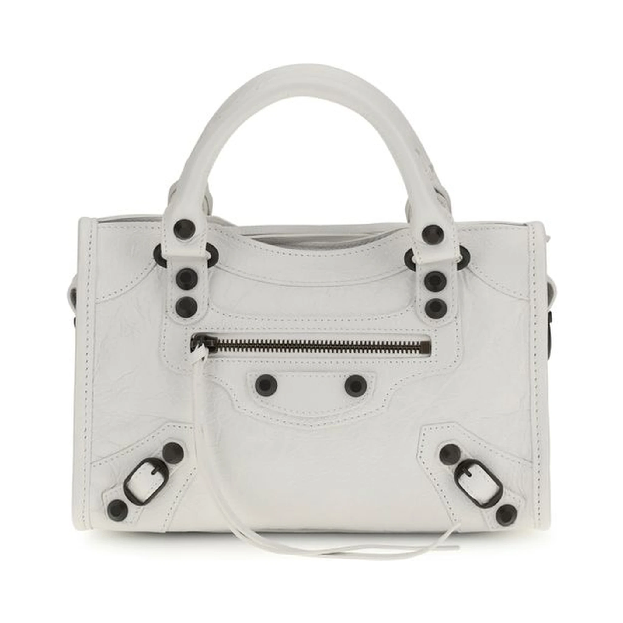 White Calf Leather Bos Taurus Handbag