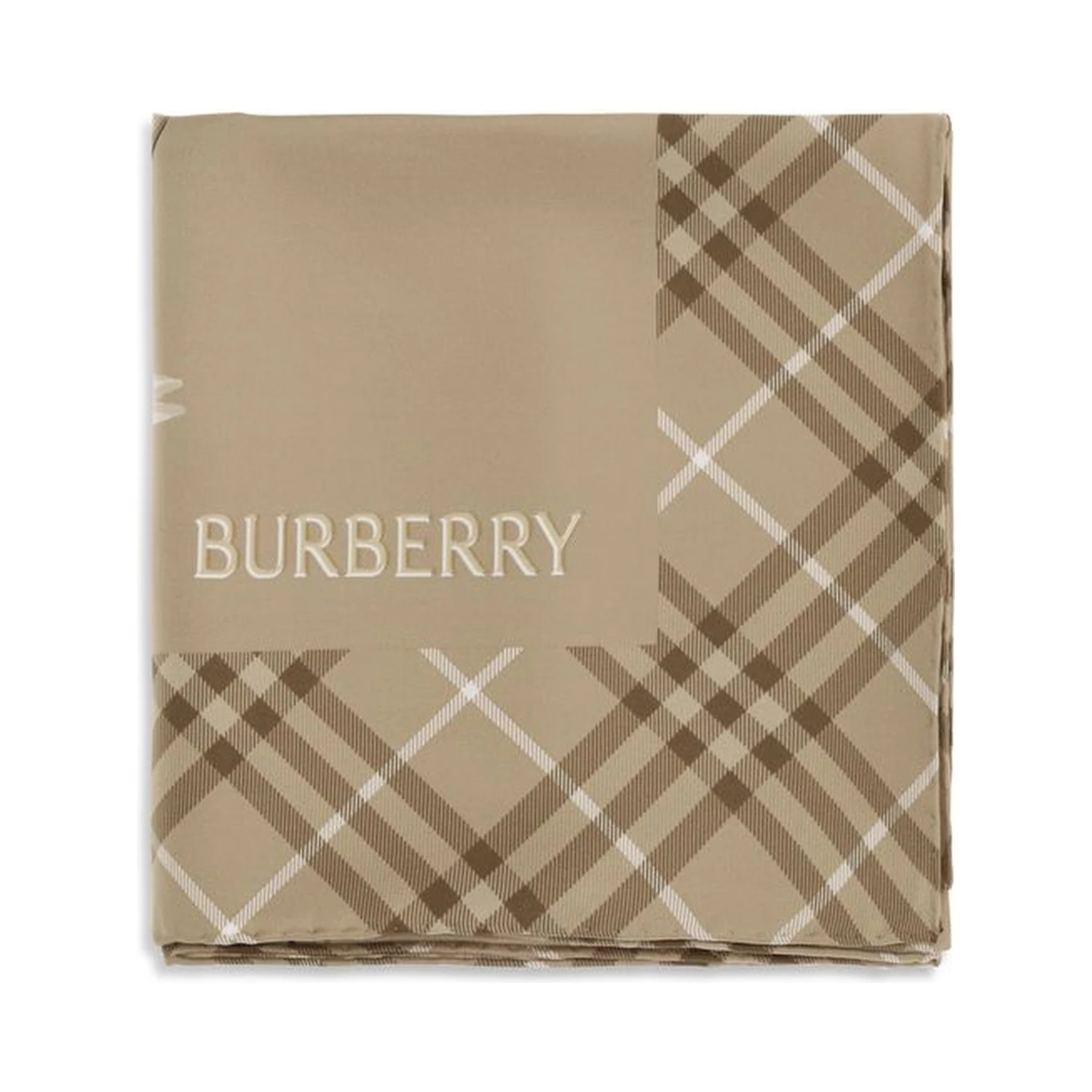 Beige Silk Scarf