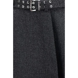 Gray Recycled Polyester Long Skirt