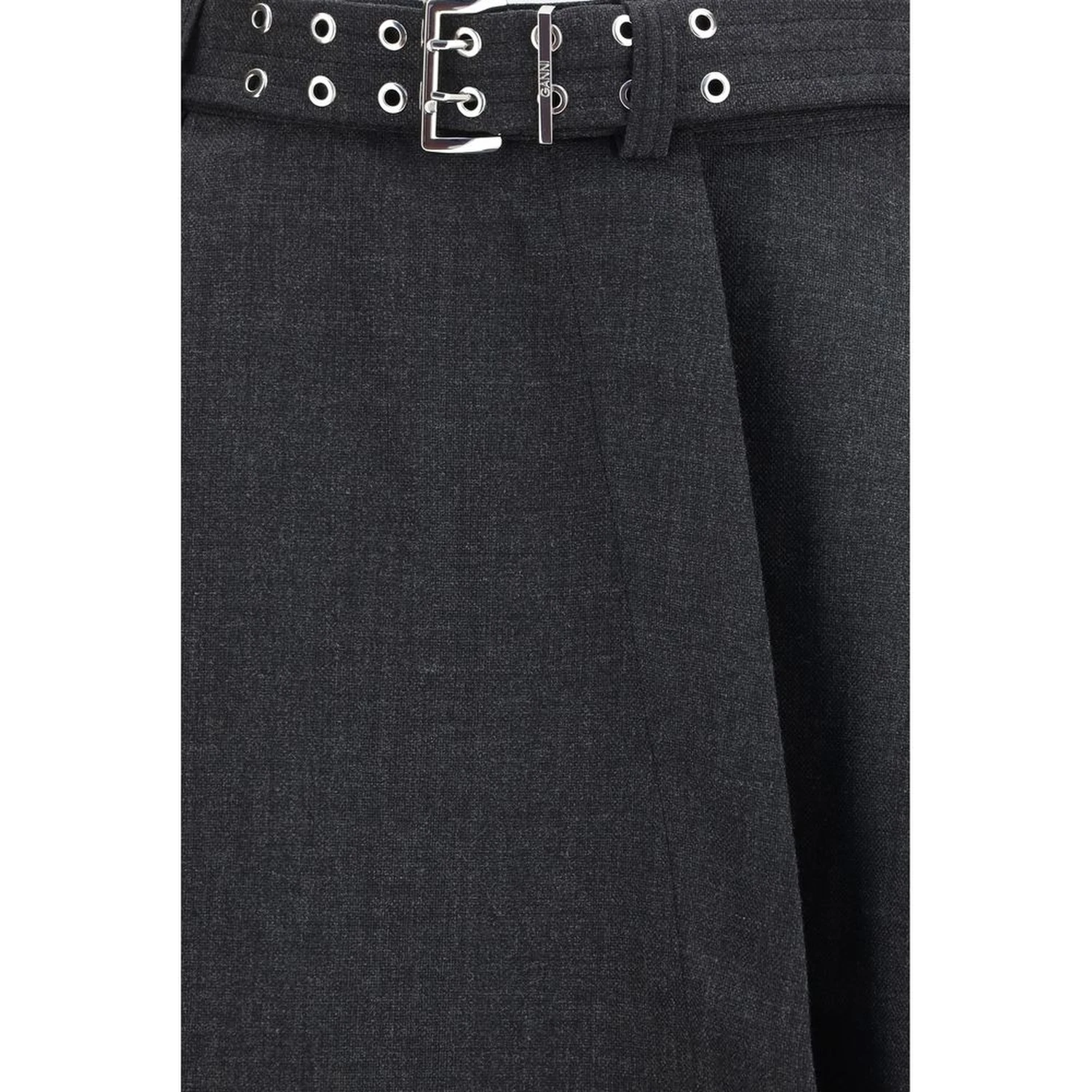 Gray Recycled Polyester Long Skirt