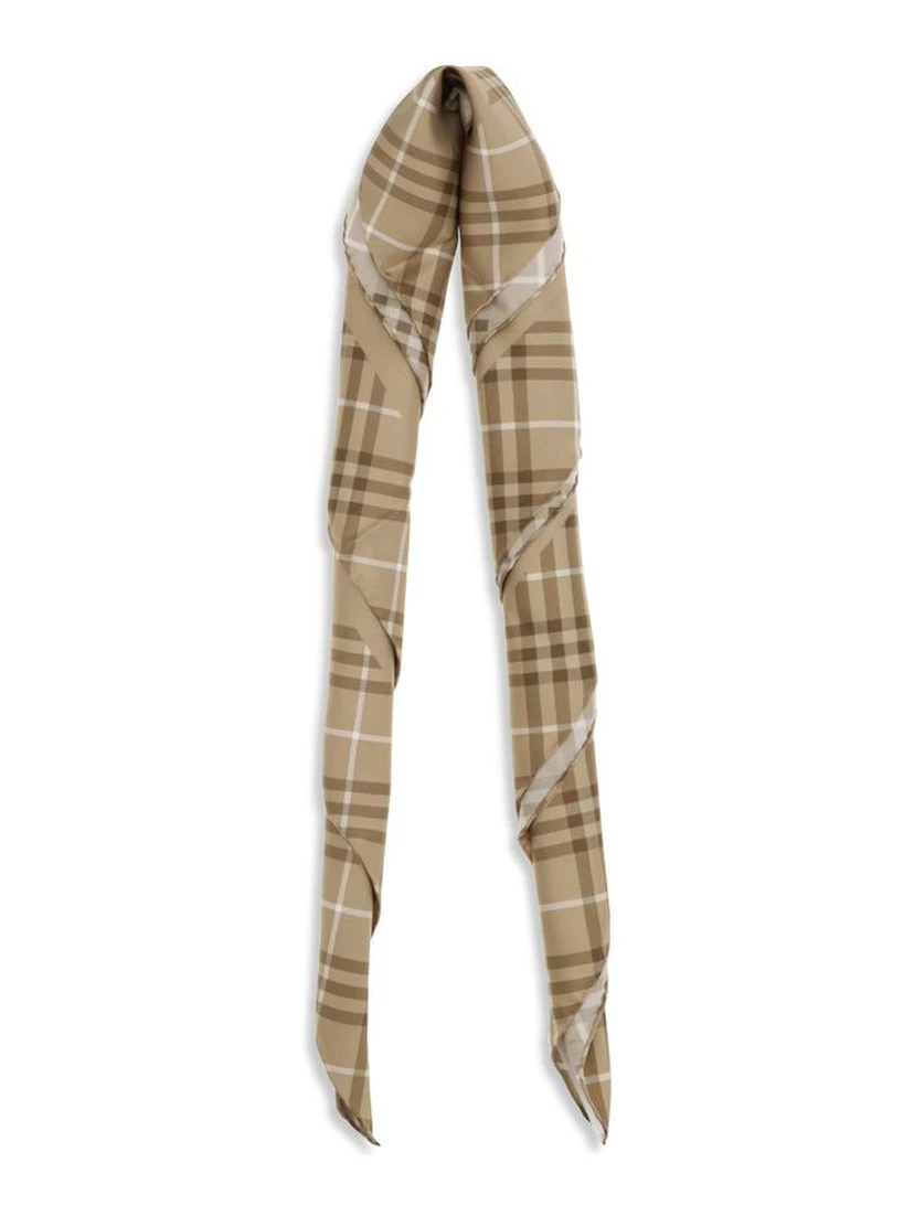 Beige Silk Scarf