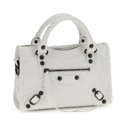 White Calf Leather Bos Taurus Handbag