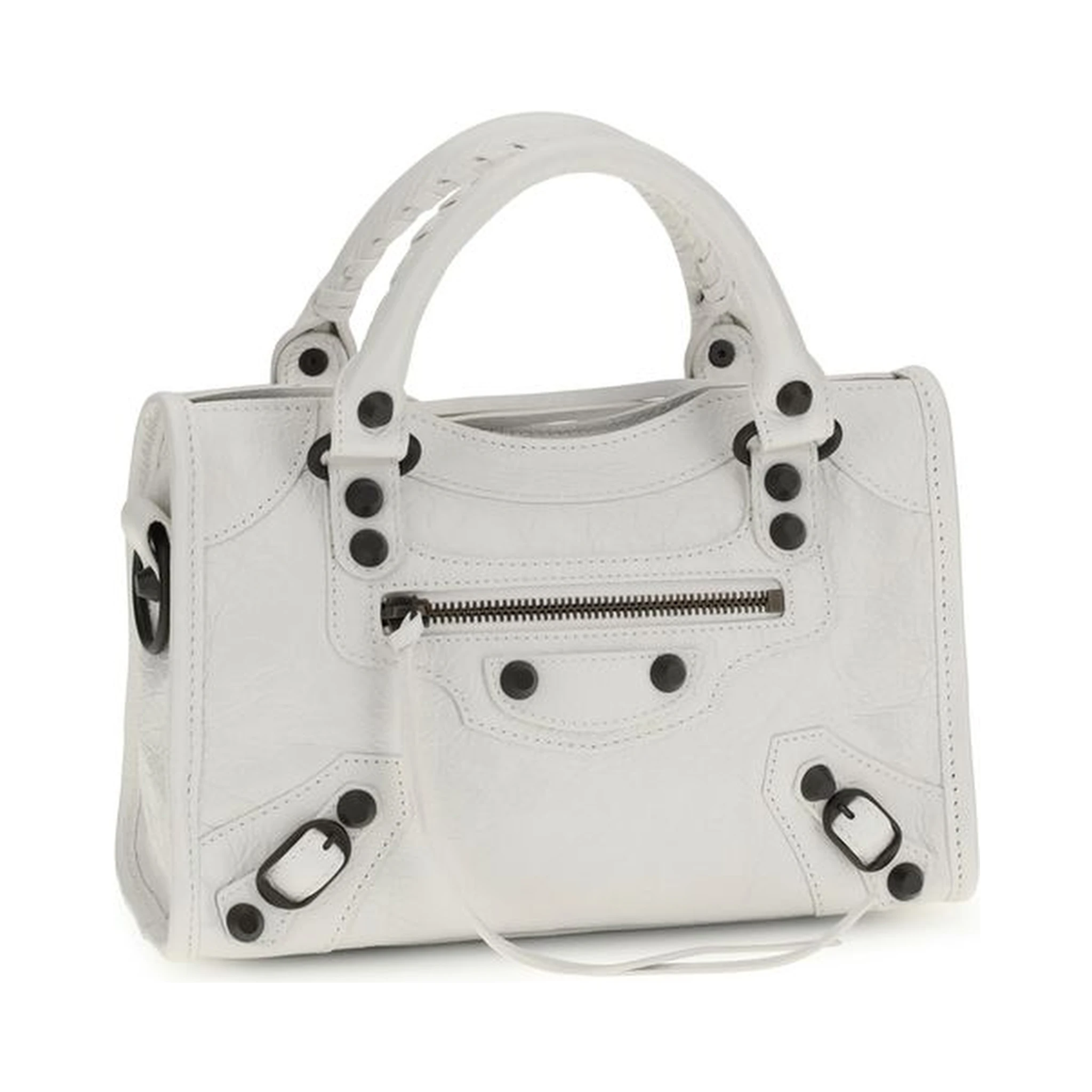 White Calf Leather Bos Taurus Handbag