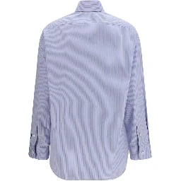 Blue Cotton Pattern Shirt