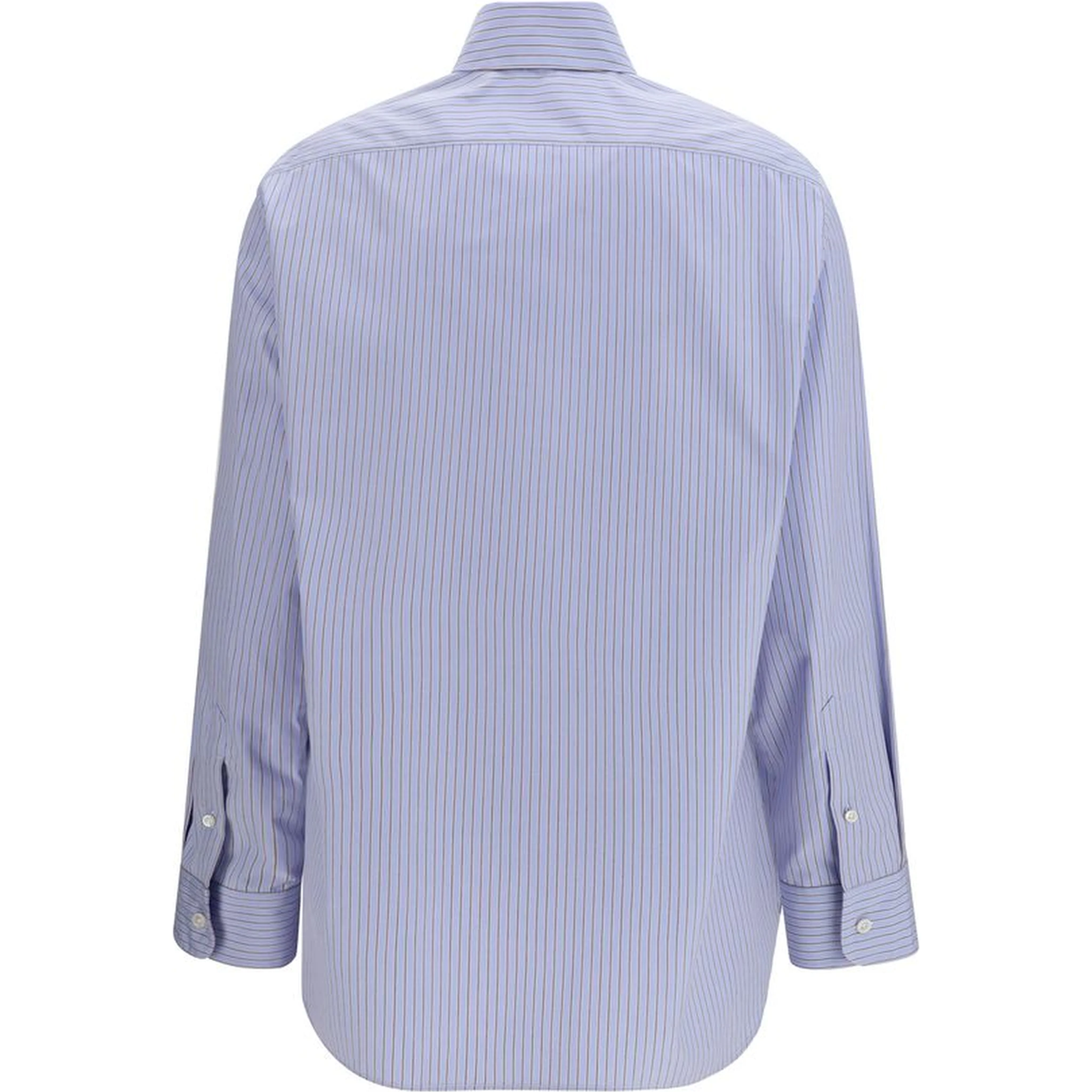 Blue Cotton Pattern Shirt