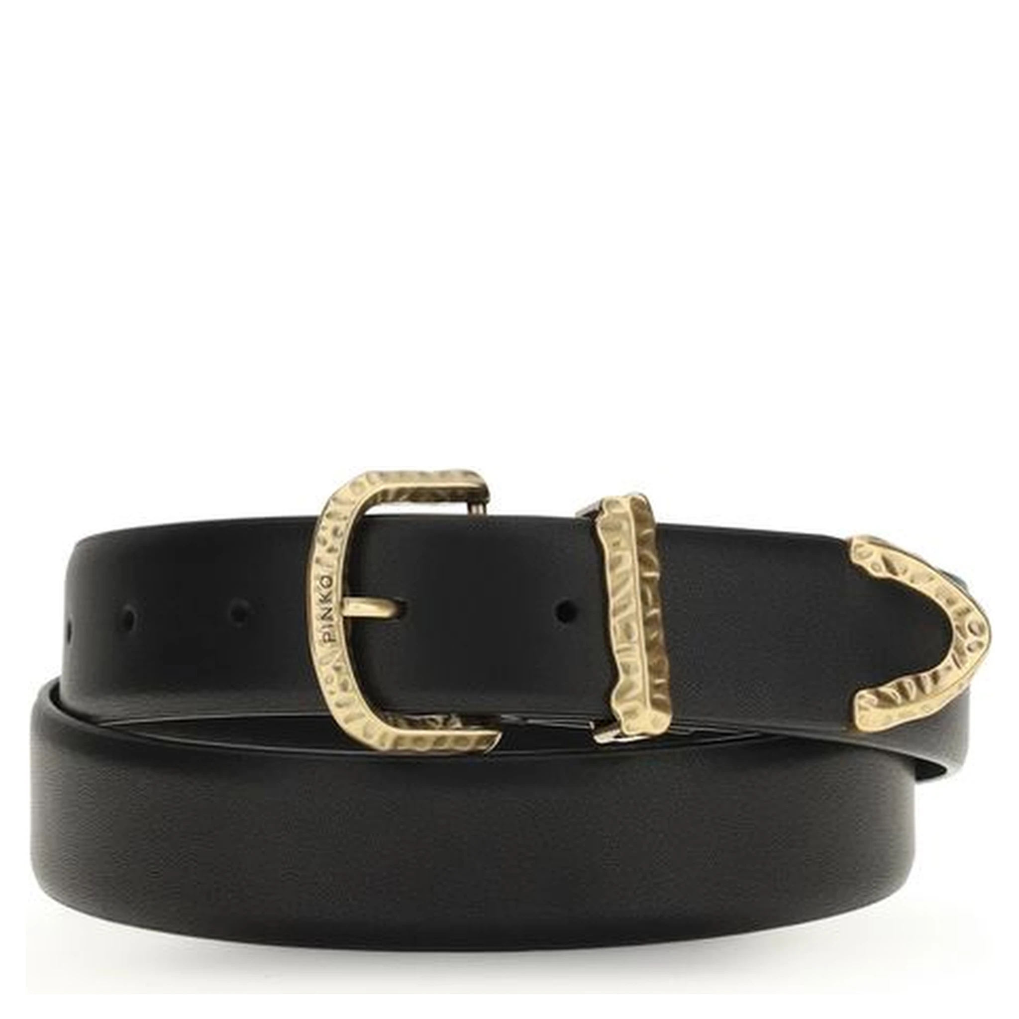 حزام بوس توروس العادي من جلد العجل الأسود