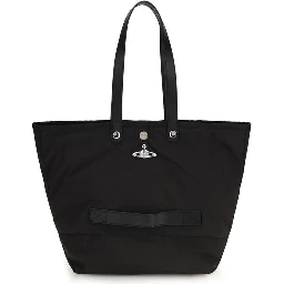 Black Polyester Shoulder Bag