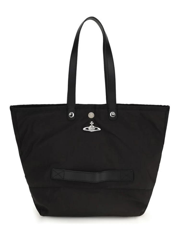 Black Polyester Shoulder Bag