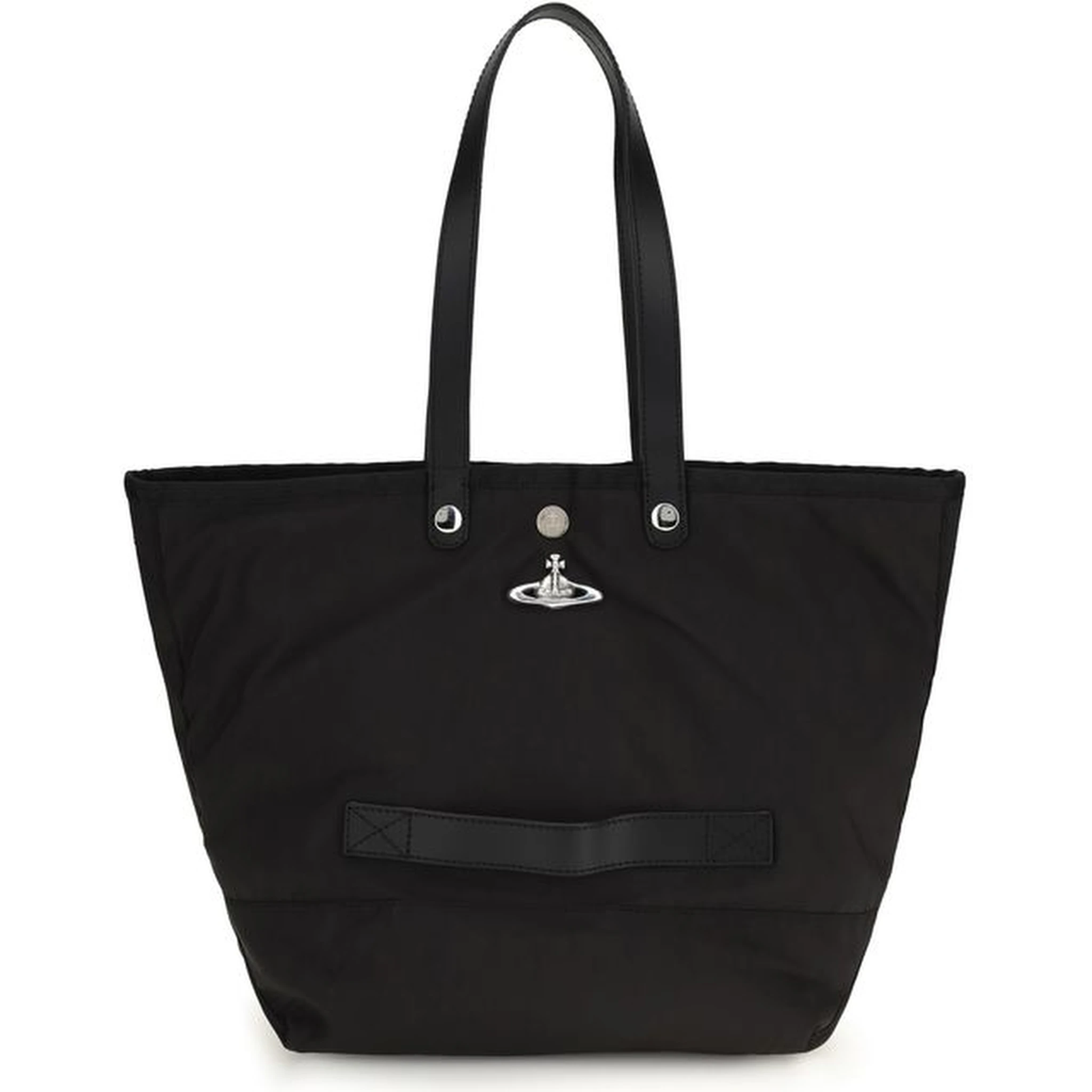 Black Polyester Shoulder Bag