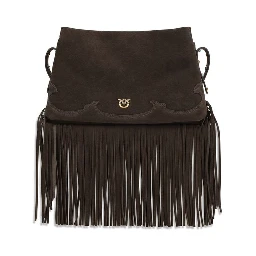 حقيبة كتف بوس توروس من جلد العجل البني