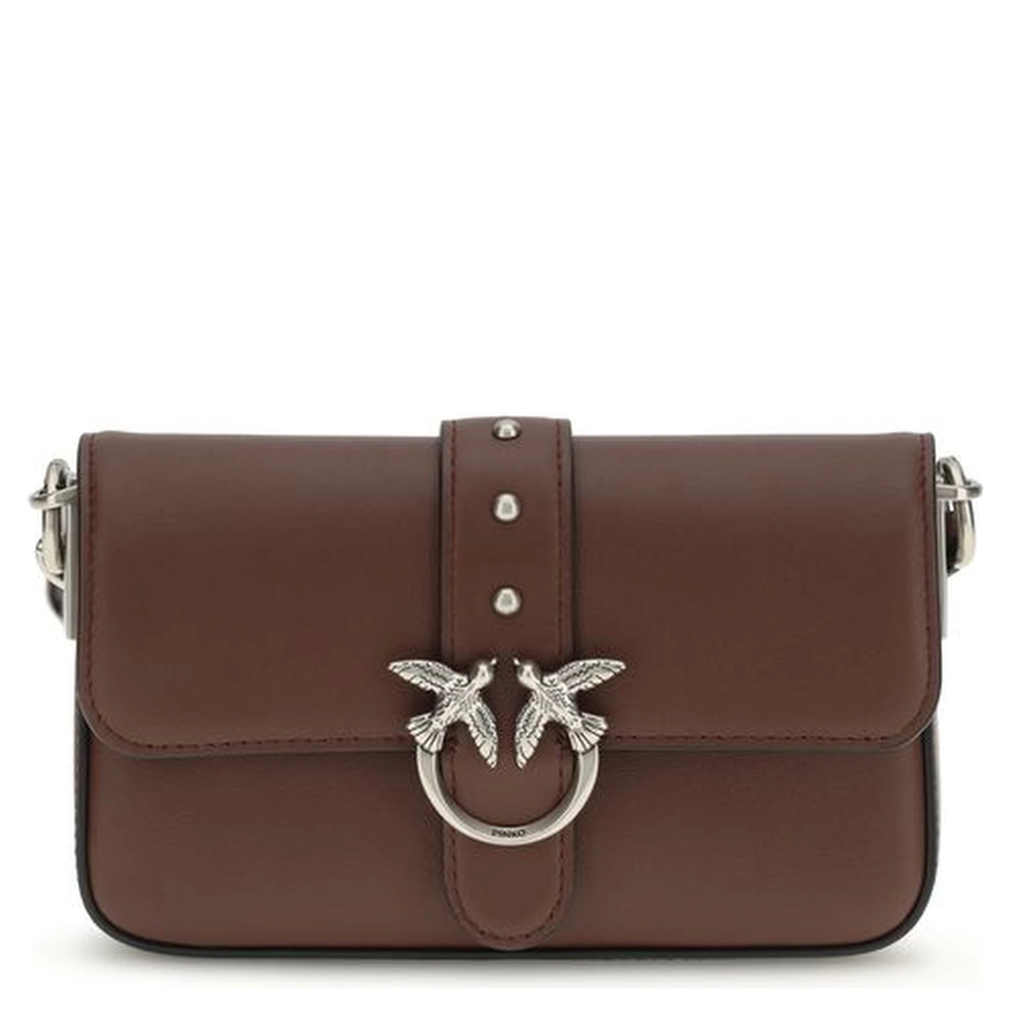 حقيبة كتف بوس توروس من جلد العجل البني