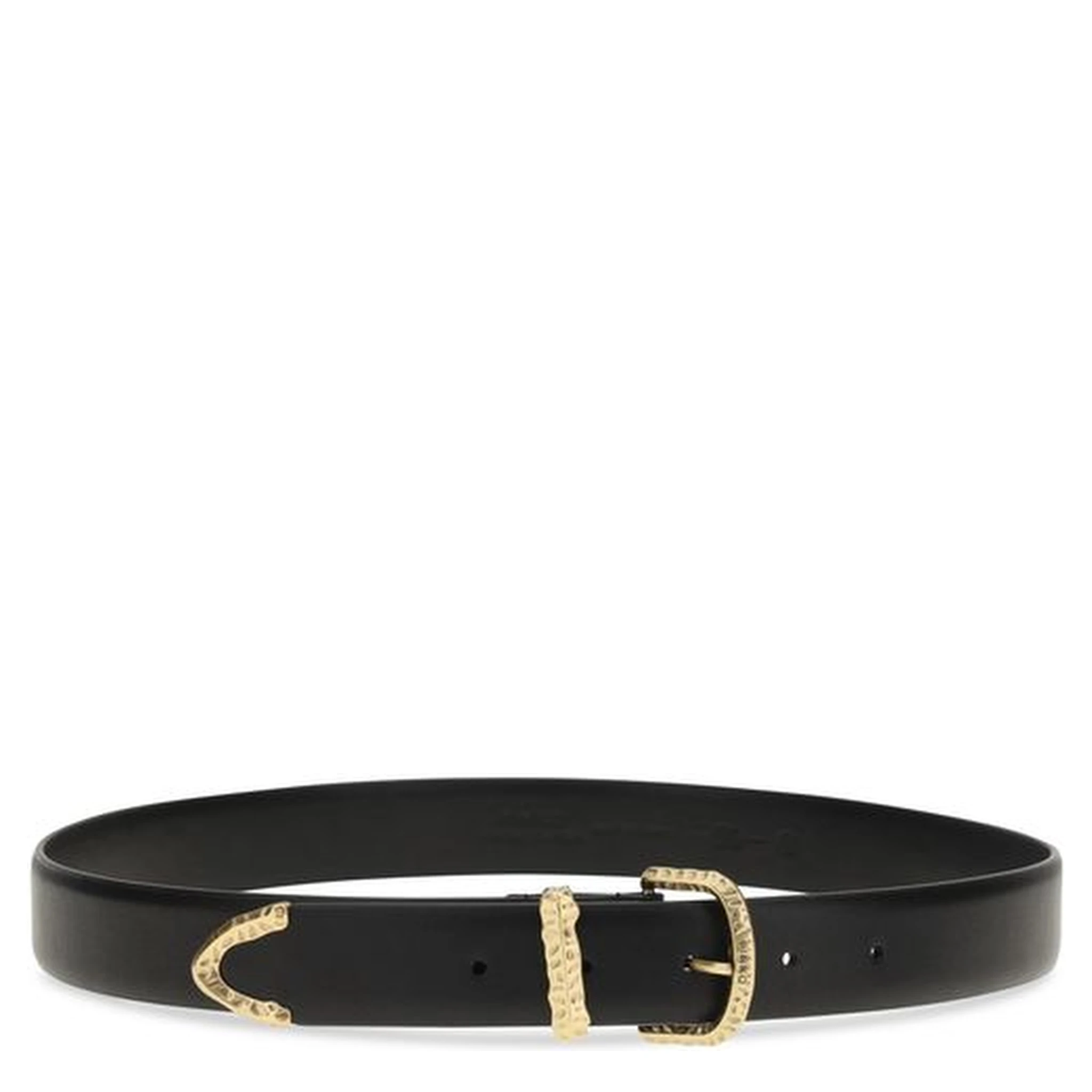 حزام بوس توروس العادي من جلد العجل الأسود