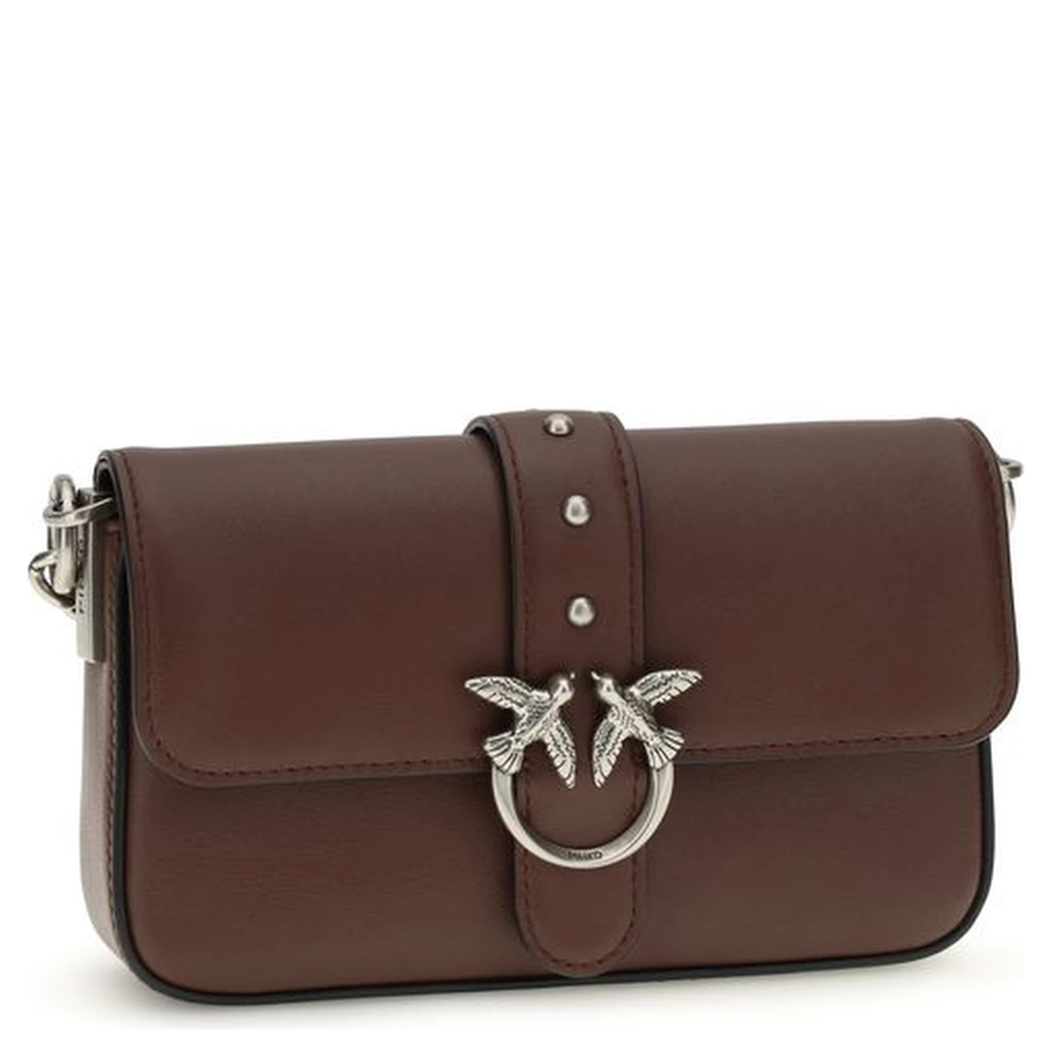 حقيبة كتف بوس توروس من جلد العجل البني