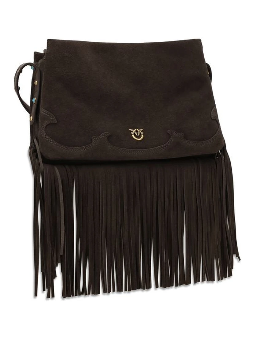 حقيبة كتف بوس توروس من جلد العجل البني