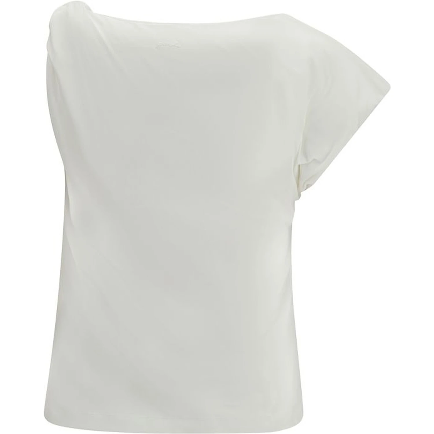 White Cotton Sleeveles T-Shirt