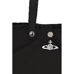 Black Polyester Shoulder Bag
