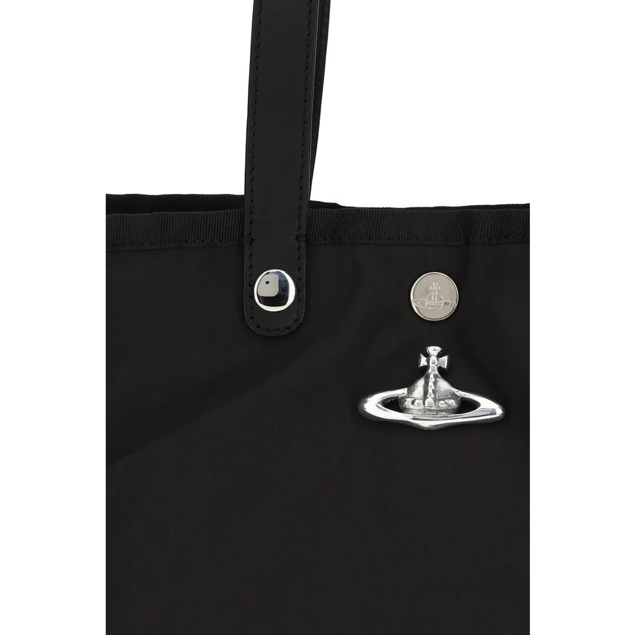 Black Polyester Shoulder Bag