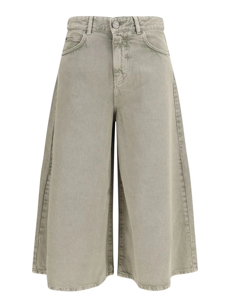 Beige Lyocell Bermuda Shorts