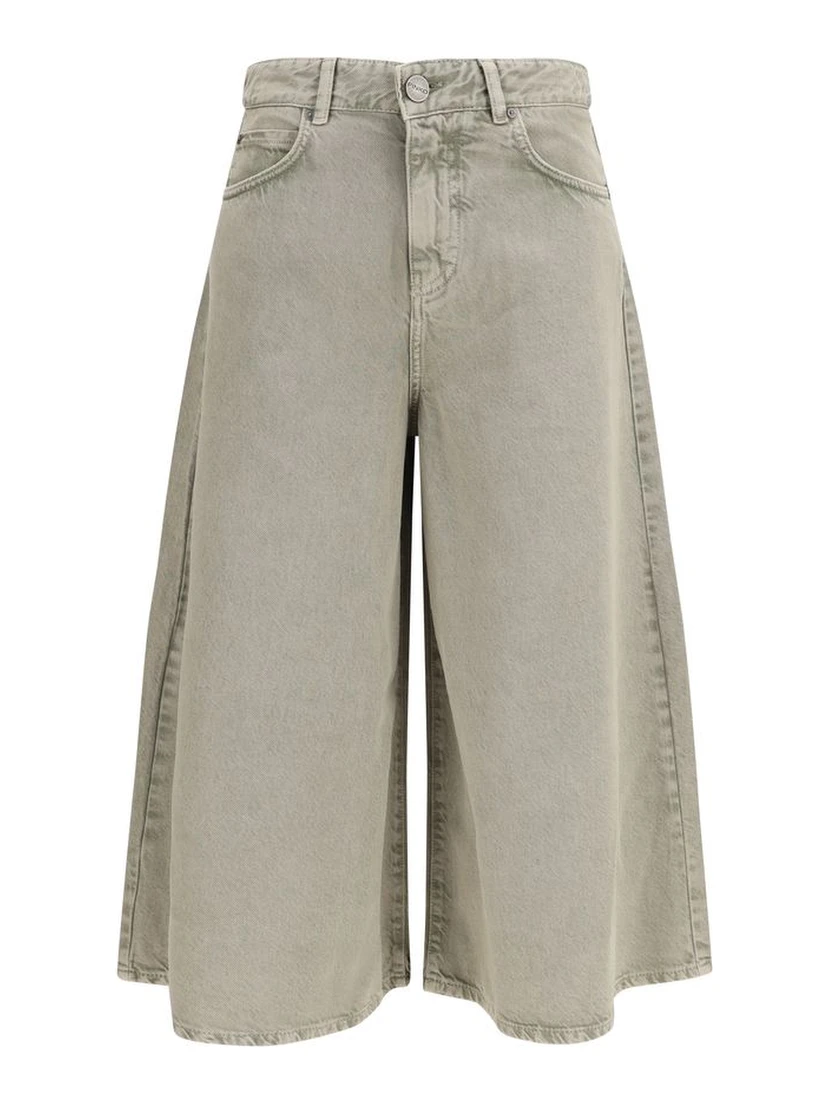 Beige Lyocell Bermuda Shorts