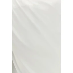 White Cotton Sleeveles T-Shirt