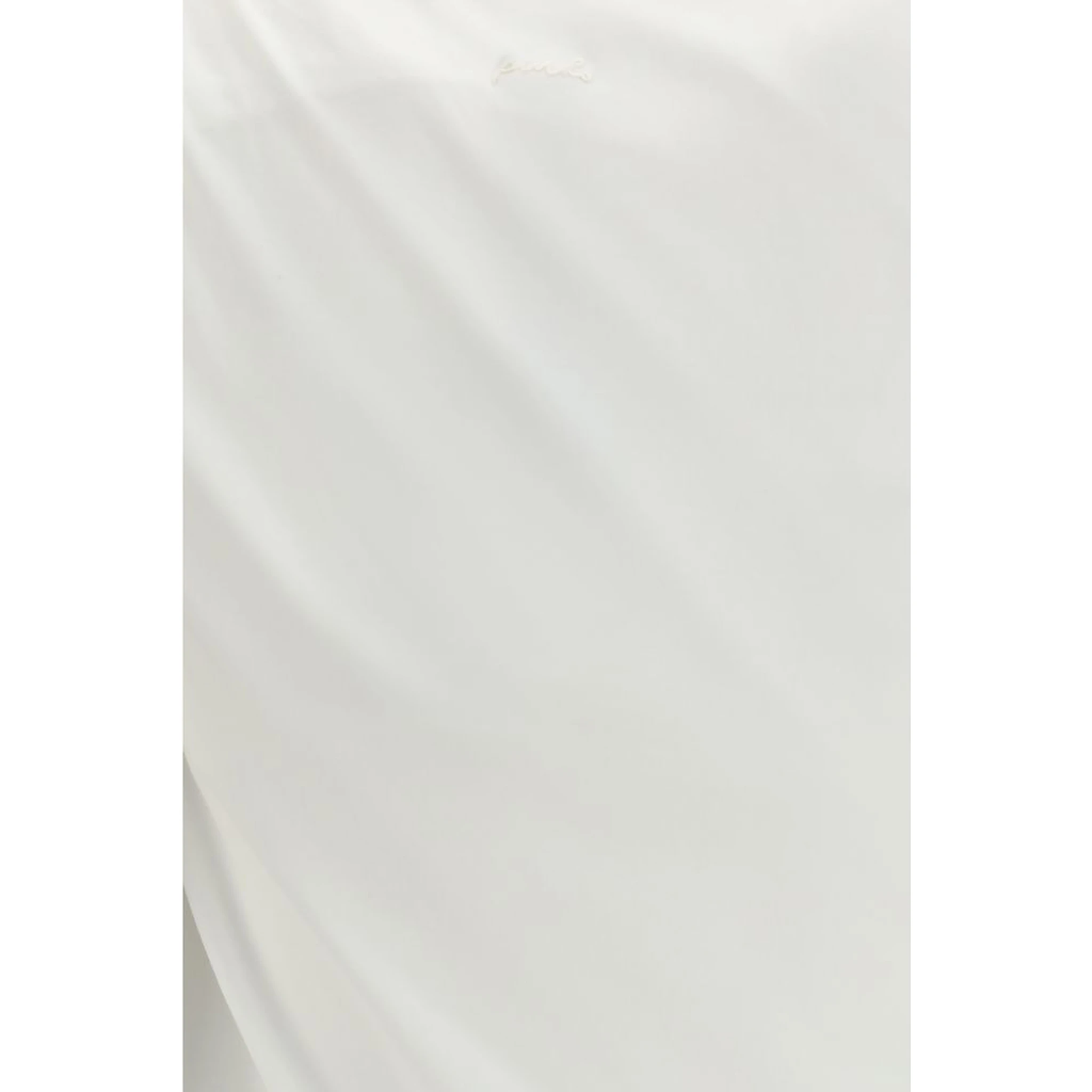 White Cotton Sleeveles T-Shirt