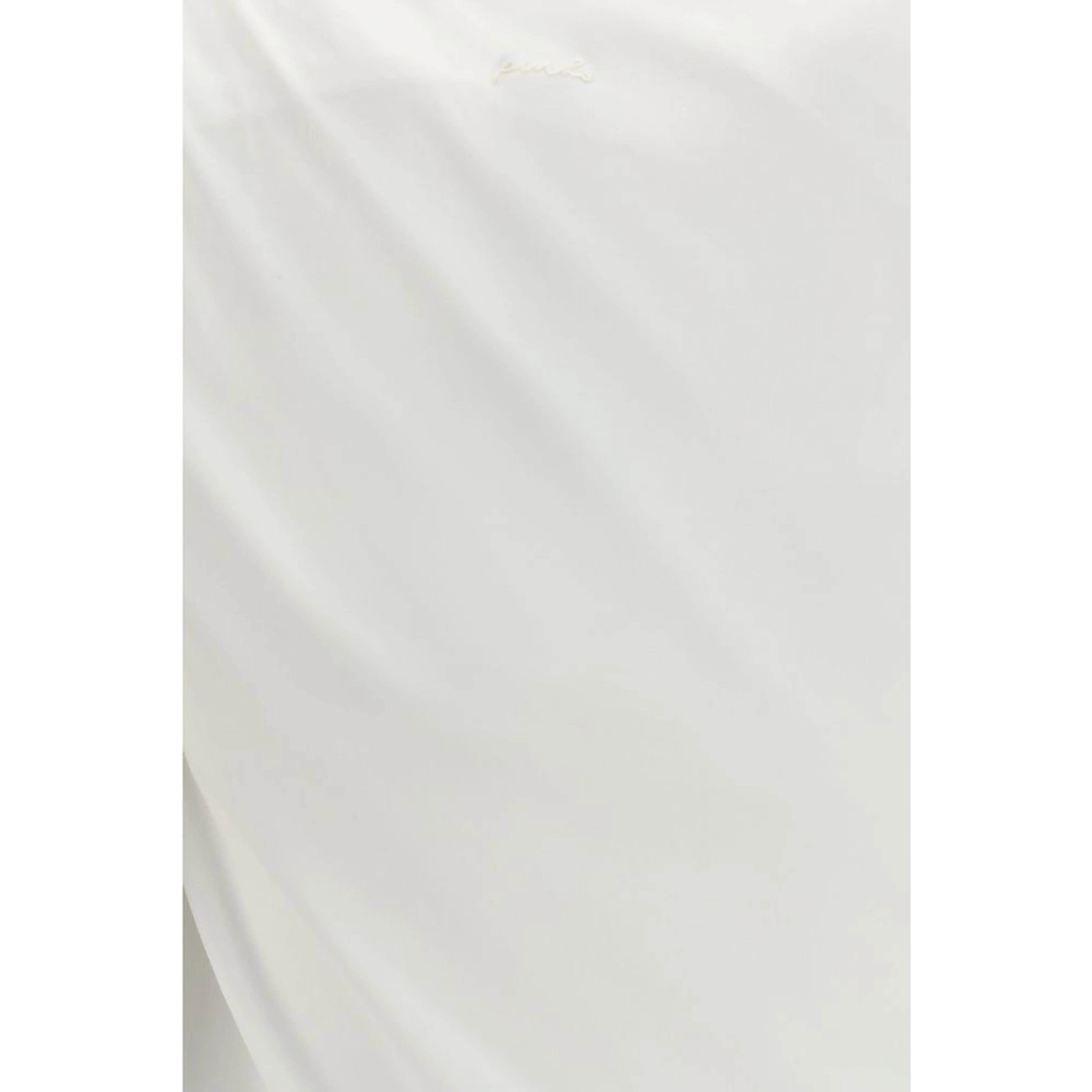 White Cotton Sleeveles T-Shirt