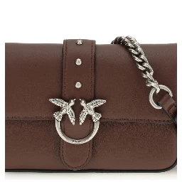 حقيبة كتف بوس توروس من جلد العجل البني