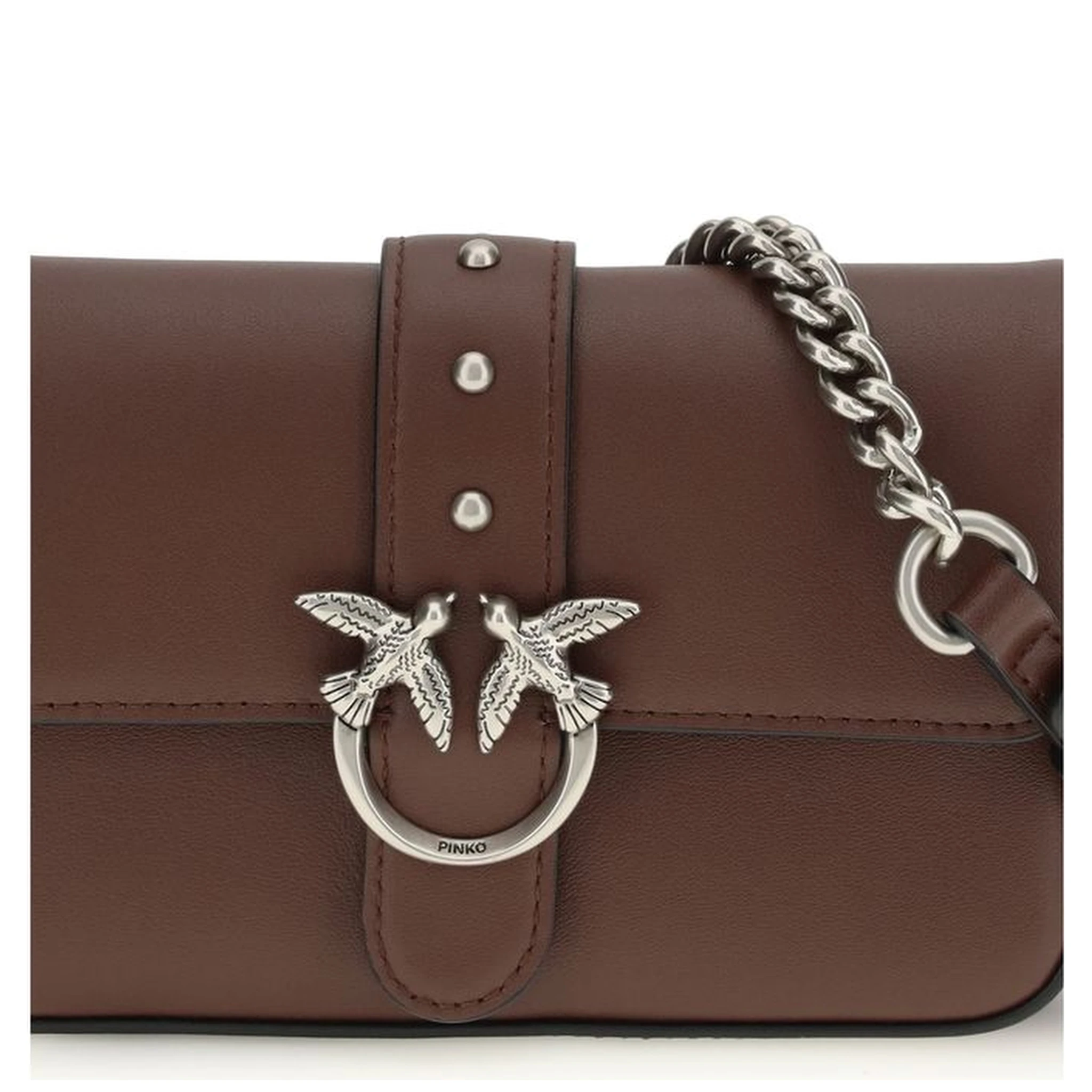 حقيبة كتف بوس توروس من جلد العجل البني