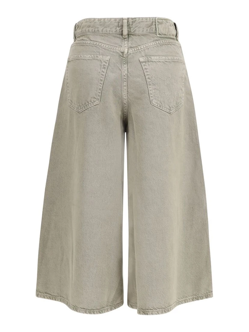 Beige Lyocell Bermuda Shorts