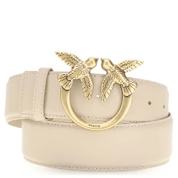 Beige Calf Leather Bos Taurus Regular Belt