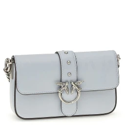 حقيبة كتف بوس توروس من جلد العجل الأزرق