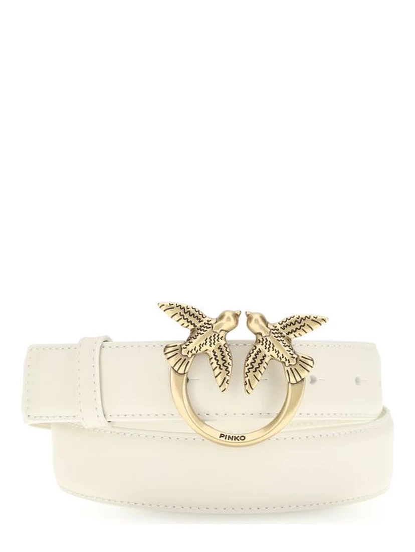 White Calf Leather Bos Taurus Regular Belt