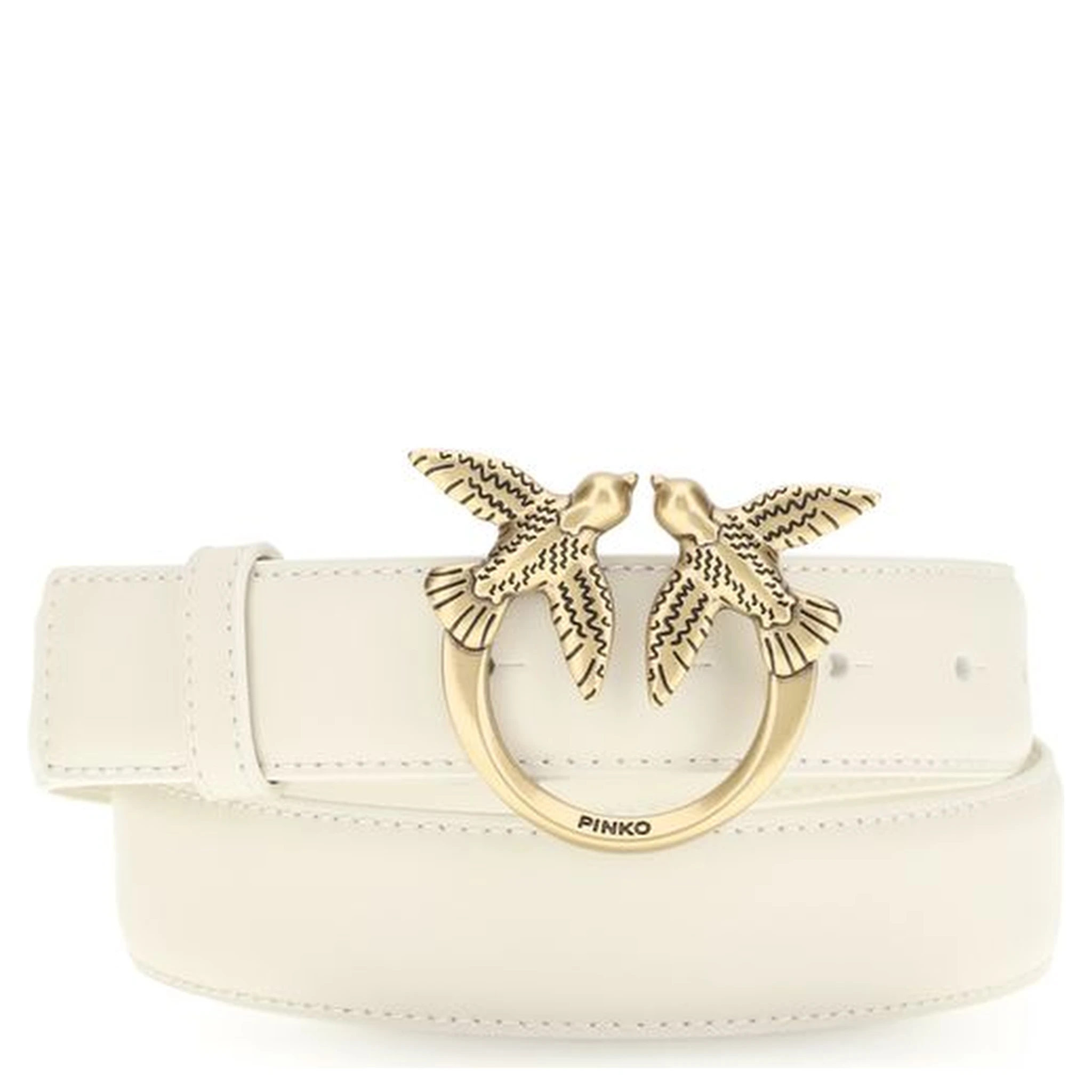 White Calf Leather Bos Taurus Regular Belt