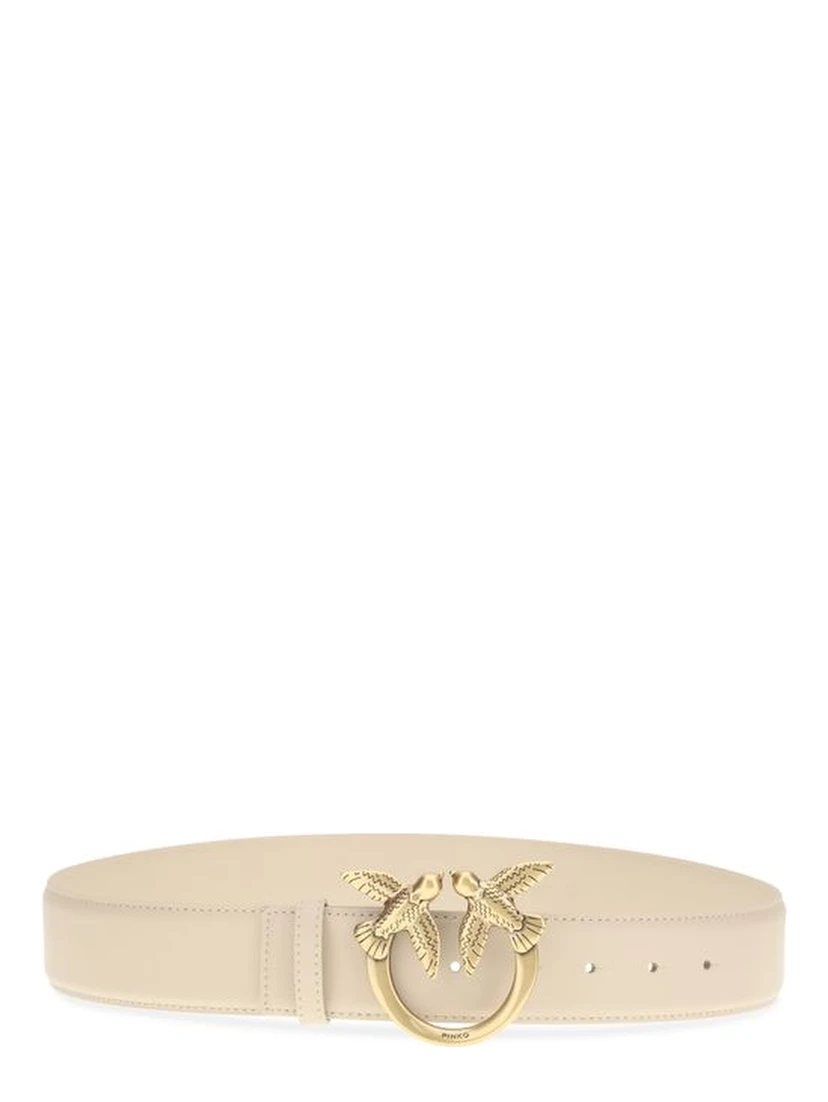 Beige Calf Leather Bos Taurus Regular Belt