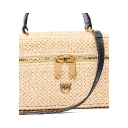 PINKO SOFT MINI RAFIA toiletry bag