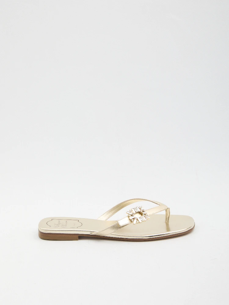 Crystal slider sandals