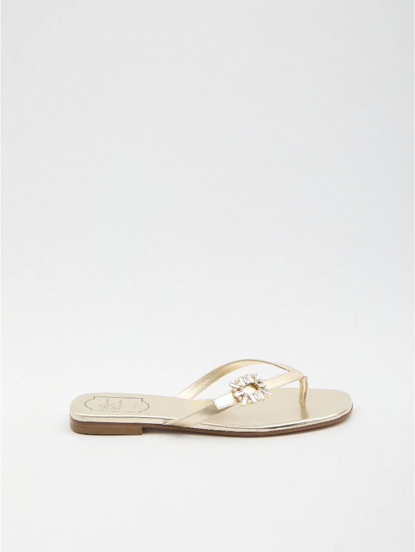 Crystal slider sandals