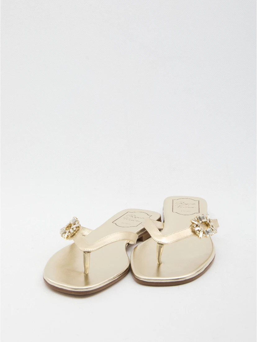 Crystal slider sandals